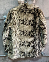 Python pattern fake fur jacket