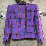 L'Arc-en-Ciel tweed jacket multi color purple