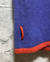 purple long knit cardigan