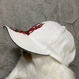 red maple leaf white cap