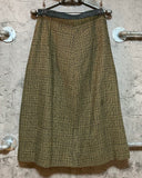 long wool skirt brown