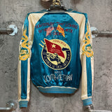 reversible embroidered satin  jacket