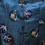 chinese embroidery jacket blue navy
