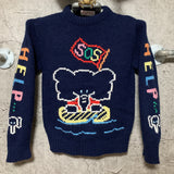 shipwreck elephant sweater knit distressed ship kids navy