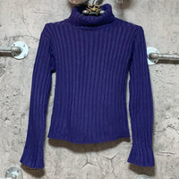 turtleneck knit top sweater purple ameri