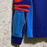 elbow padded ski racing knit sweater blue Pull Dolomiten