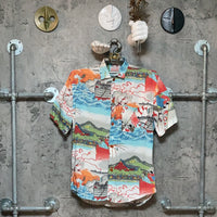 Ukiyo-e printed aloha shirts