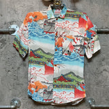 Ukiyo-e printed aloha shirts