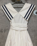 off shoulder sailor collar dress