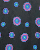 spiral pattern dress black purple
