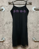 hibiscus black tulle sleeveless dress
