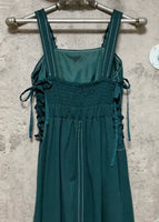 side corset dress dark green
