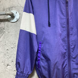 asymmetry design nylon jacket asics lean purple