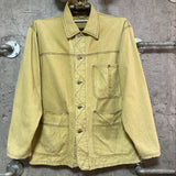 stitched shirt jacket yellow