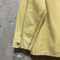 stitched shirt jacket yellow