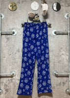 dragon x panda chinese printed pajama pants blue
