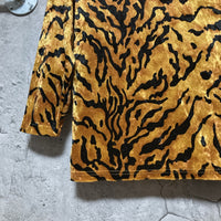 tiger printed tops yellow gold orange black