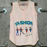 80's exercise pink tank top