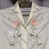 hand embroidery flower shirt