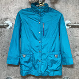 blue nylon jacket
