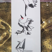 to be paper cranes tattoo sticker