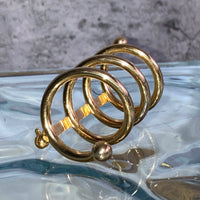 3D spiral brooch pin gold