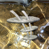 modernist brooch pin silver