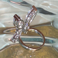 silver bijou butterfly ring