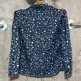 star print navy shirt