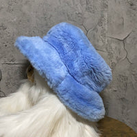 Nidecker fake fur bucket hat blue