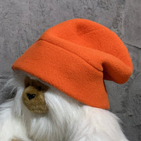 simple beanie hat cap orange