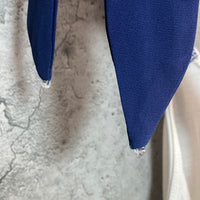 blue bow shoulder sleeveless top