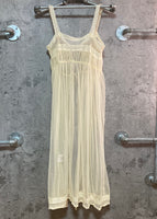 yellow lace camisole long dress