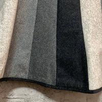 gray stripe wool skirt