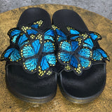 butterfly sandals blue
