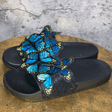 butterfly sandals blue