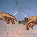the creation of adam t-shirt Michelangelo cigarette