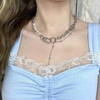 rose cross 2 necklaces